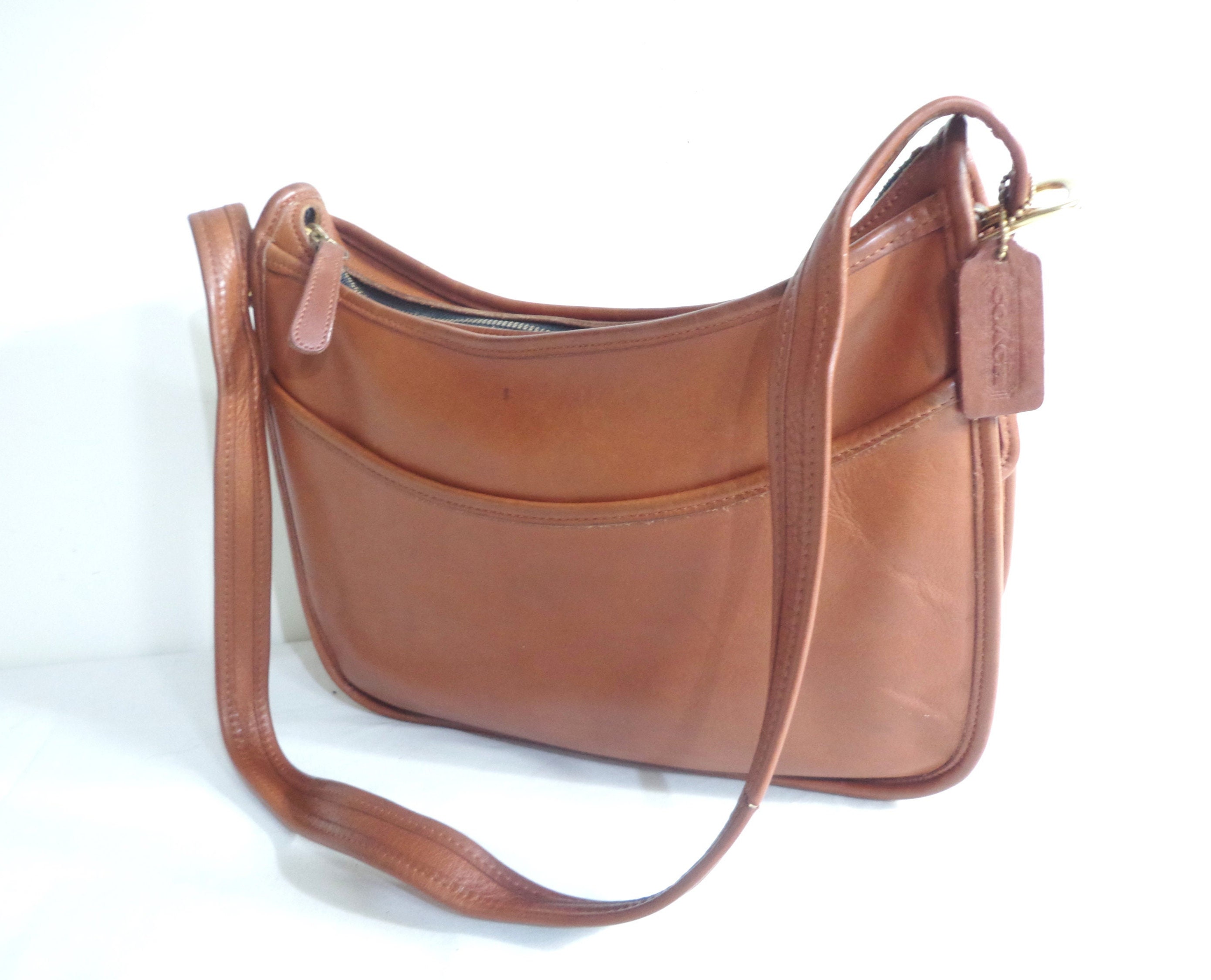 Coach Vintage Messenger Bag Shoulder 茶 Vintage 90s Coach Metropolis Zip British Tan Shoulder Bag