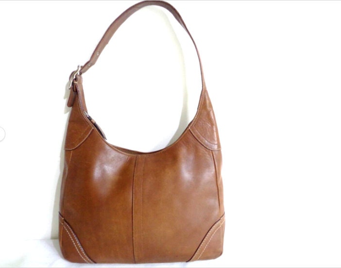 COACH HAMILTON F10280 Vintage Brown Leather Bag Hobo Handbag