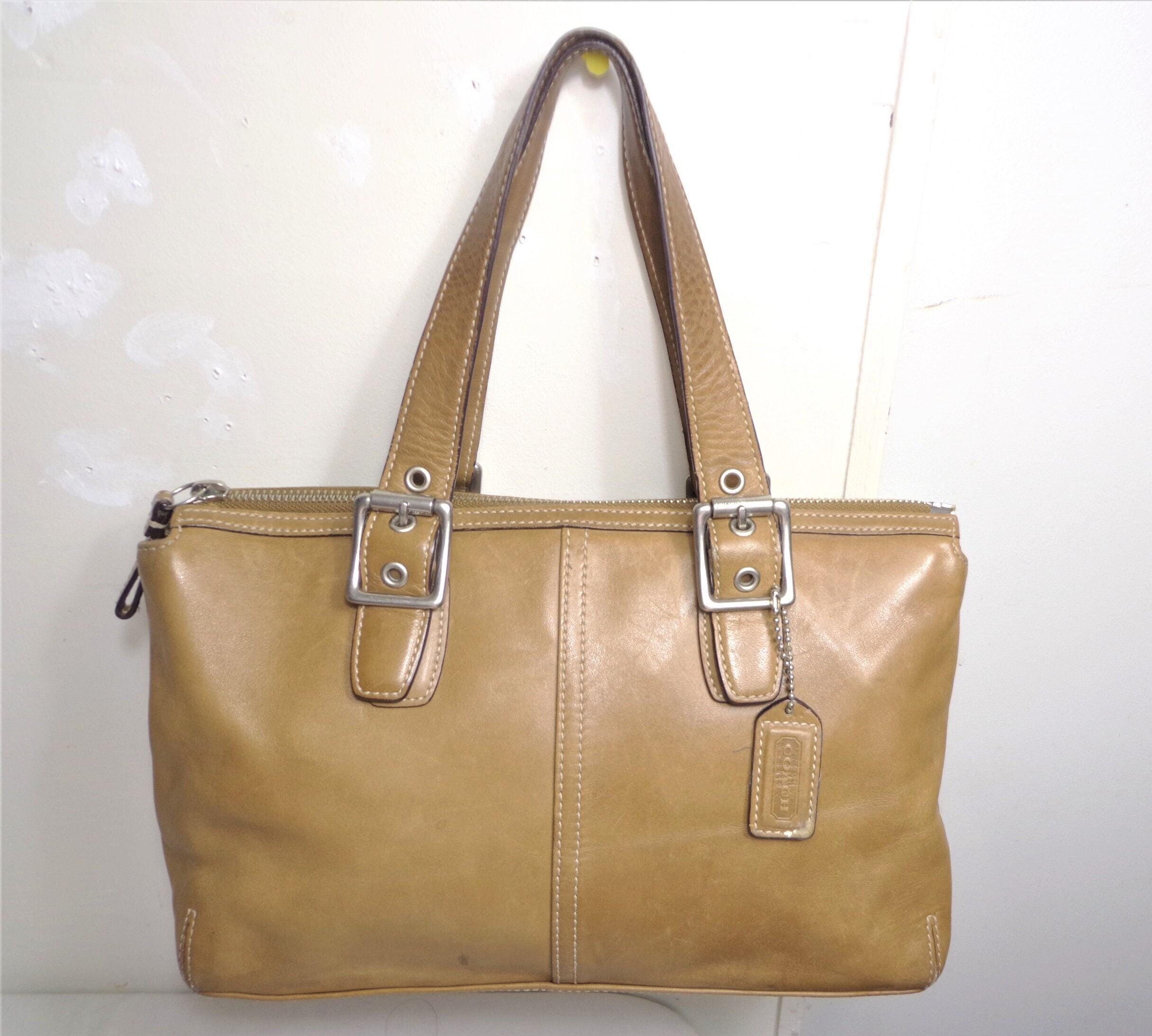 COACH Legacy 9545 Vintage Tan Cowhide Leather Tote Bag Satchel