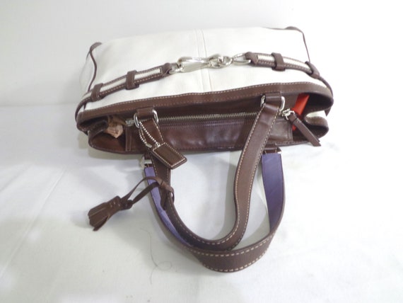 COACH 10521 Vintage Cream & Brown Leather Tote Ba… - image 6