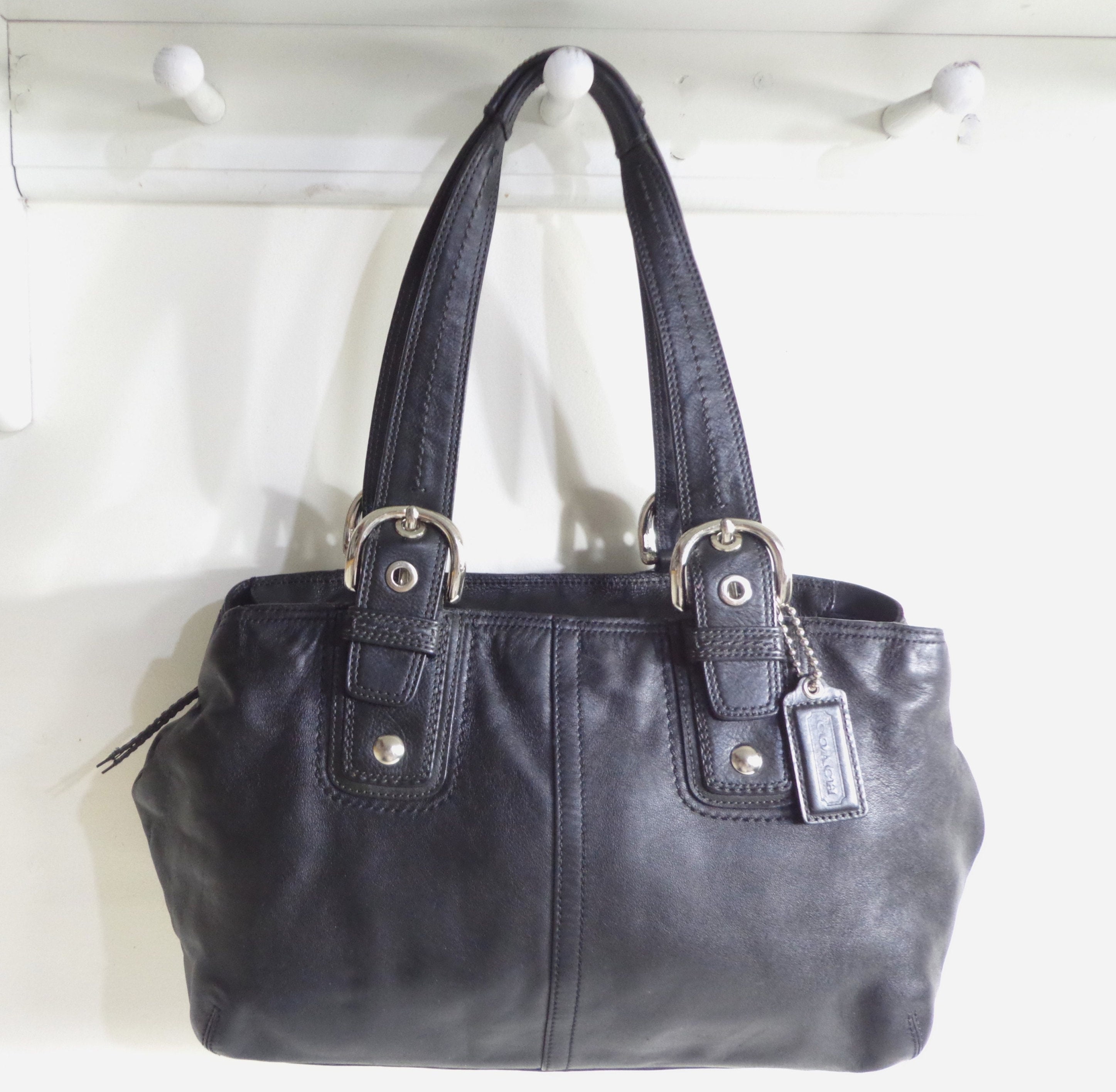 COACH 《P6倍_1日迄》コーチ ショルダーバッグ レザー 三日月型