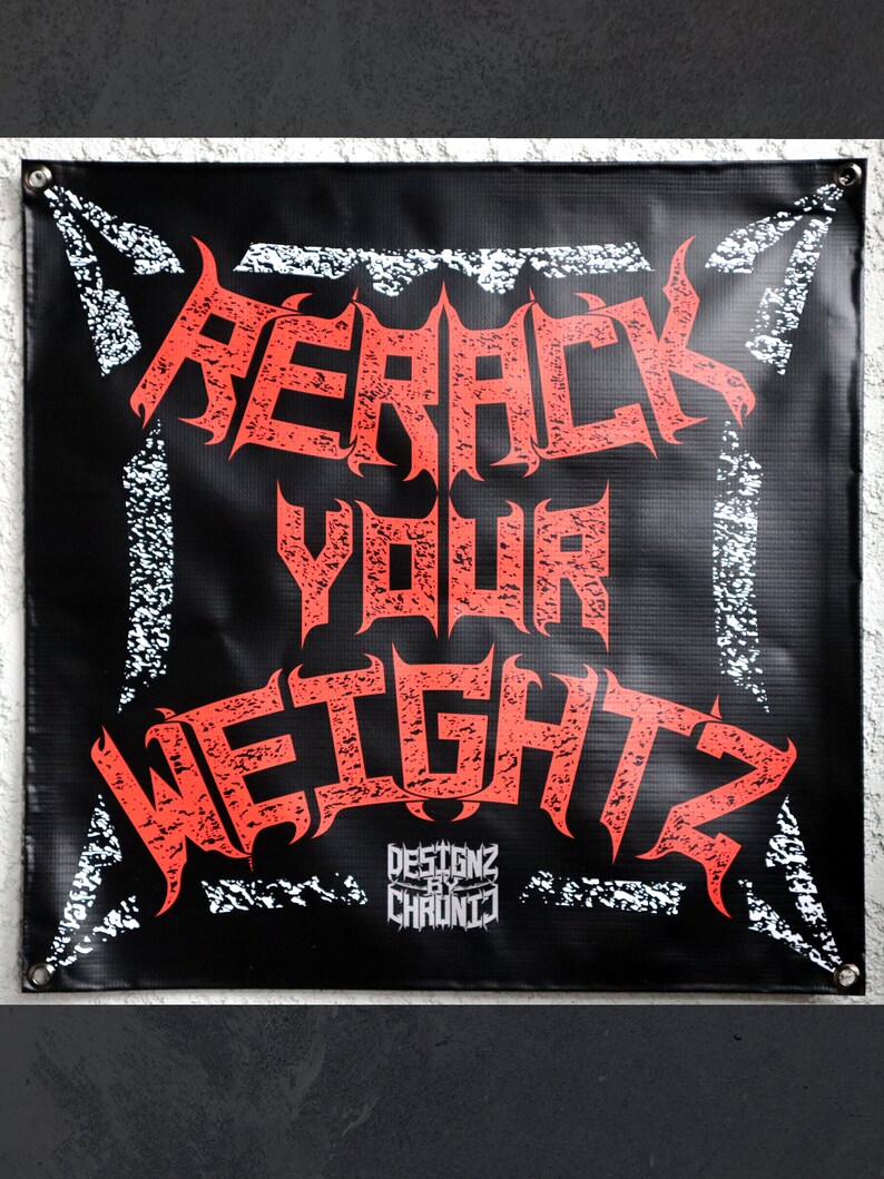 RERACK YOUR WEIGHTZ Gym Banner Etsy