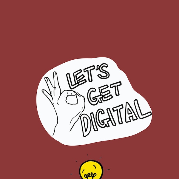 OT Hand Therapy Sticker (Let's Get Digital) Hand Therapy Occupational Therapy Rehab Sticker