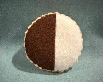 Felt Black and White Cookie