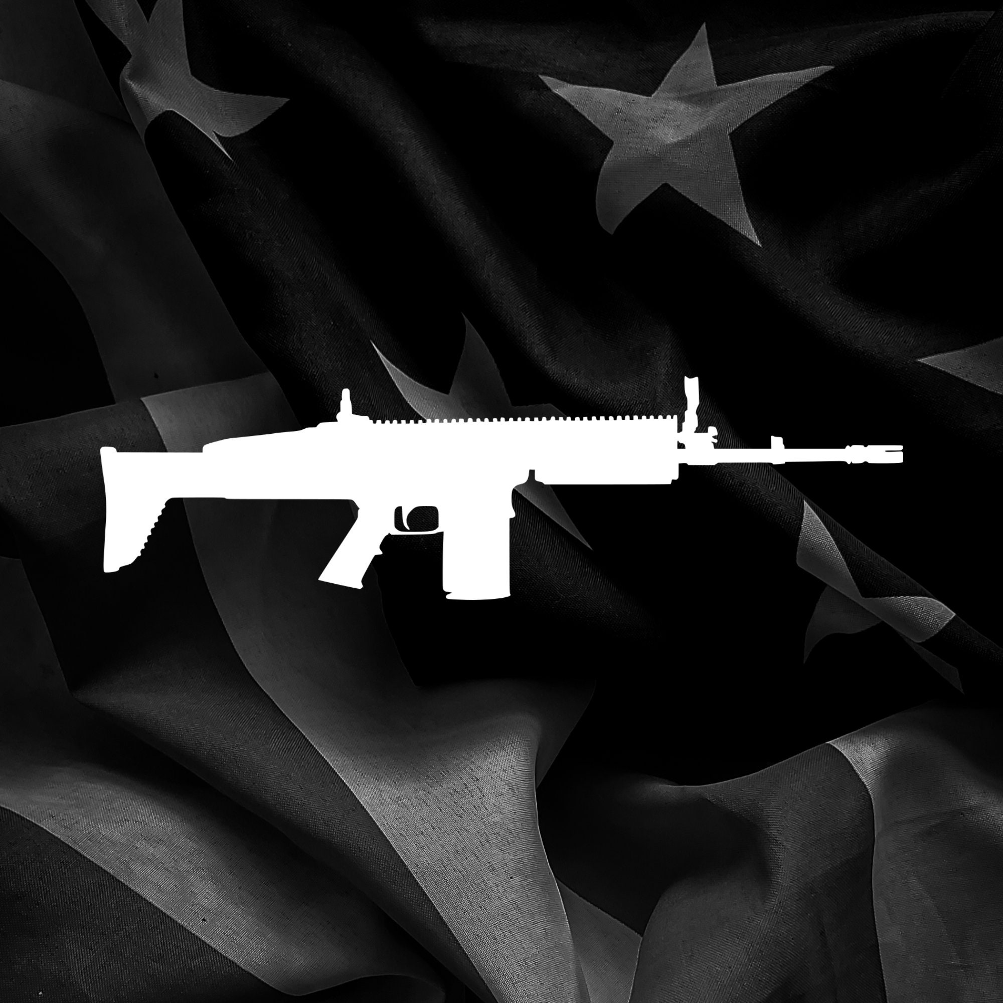 FNH Tactical Gray Decal Sticker 2-Pack – SCAR, SWAT, Sniper Design For Guns & Gear