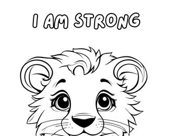 Positive Affirmations Colouring Pages for Kids | Printable Mindfulness Activity | Confidence & Self-Esteem Boost