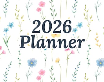2026 Planner | Printable Monthly & Weekly Calendar | Digital Download Life Organizer
