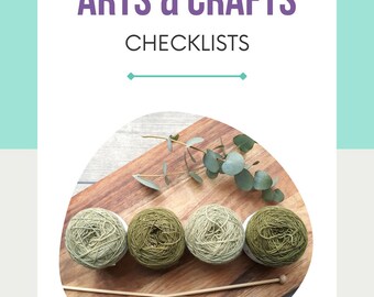 Arts & Crafts Supplies Checklist | Printable Organizer for Creative Spaces | Craft Room Inventory Planner