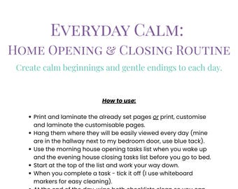 Home Routine Checklist: Morning & Evening Reset (Printable PDF)