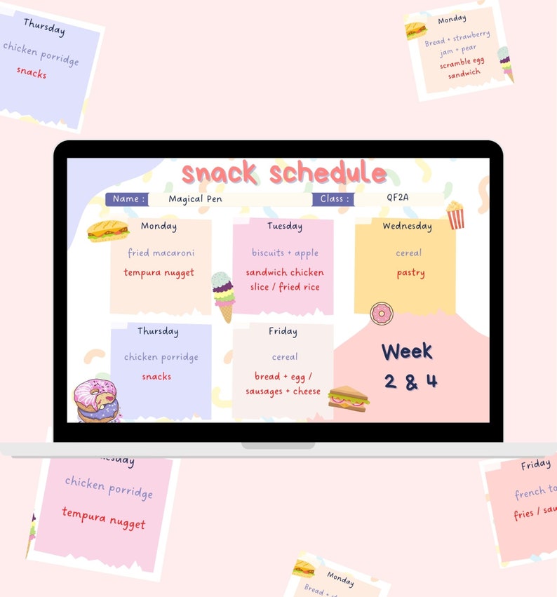 meal-plan-snack-schedule-for-kids-everyday-meal-wall-art-kitchen-wall