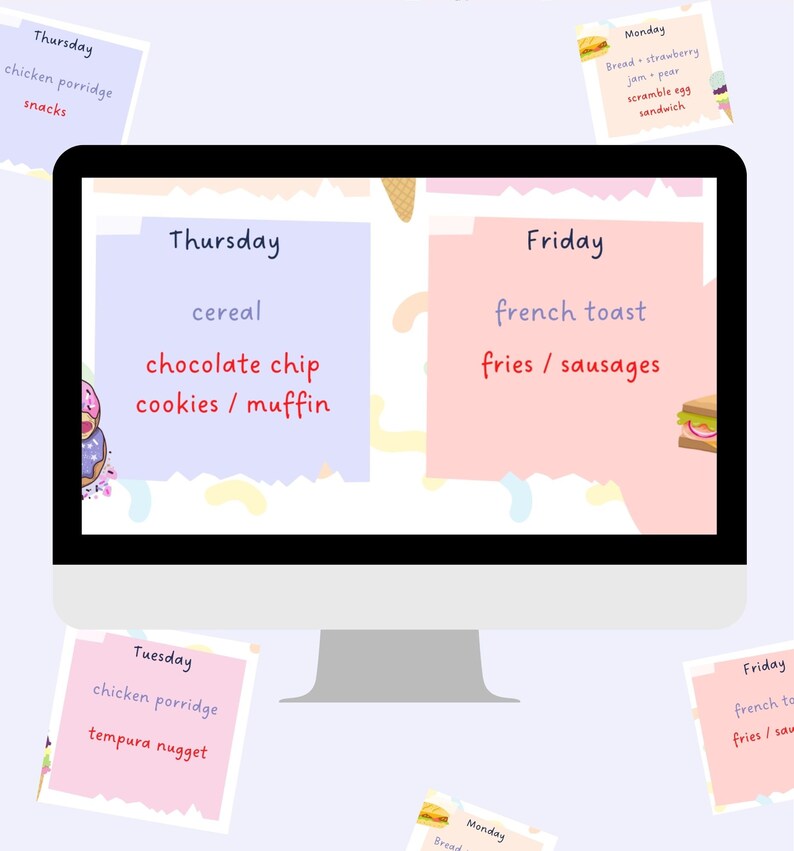 meal-plan-snack-schedule-for-kids-everyday-meal-wall-art-kitchen-wall