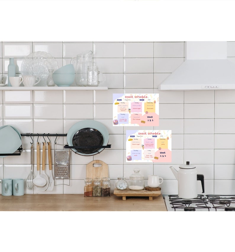 meal-plan-snack-schedule-for-kids-everyday-meal-wall-art-kitchen-wall