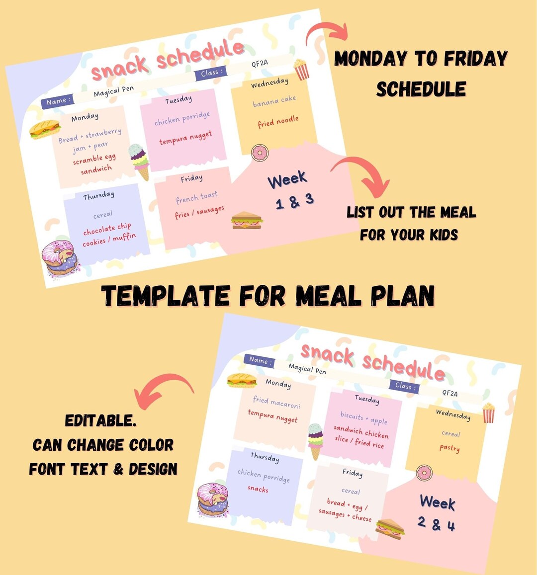 Snack Schedule For Kids