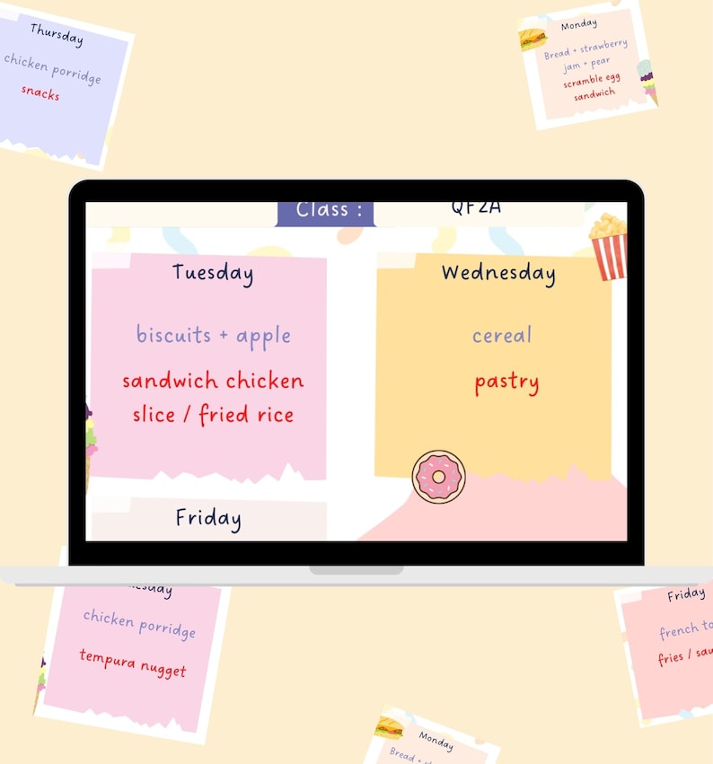 meal-plan-snack-schedule-for-kids-everyday-meal-wall-art-kitchen-wall
