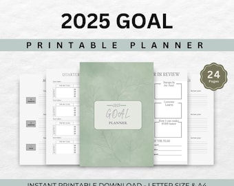 Digitaler Tor-Planer | 2025 Tore Tracker | Planer für Ziele | -Produktivitäts-Planer | Sofortdownload