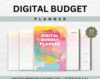 Digital Budget Planner | 2025 Budget Tracker | Expense Tracker | GoodNotes Budget Planner | Financial Planner | Digital Download