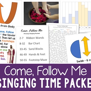 Come Follow Me Singing Time & Flip Chart 2023 LDS Primary Song 5 Printable Lesson Plans Music Leaders Chorister Teaching Helps image 1