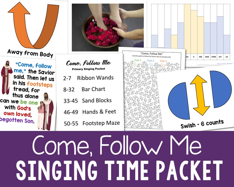 Come Follow Me Singing Time & Flip Chart 2023 LDS Primary Song 5 Printable Lesson Plans Music Leaders Chorister Teaching Helps image 1