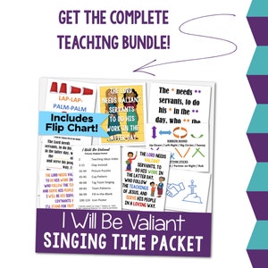 I Will Be Valiant Flip Chart Visual Aids Singing Time Come Follow Me Illustrations Lyrics Slideshow Printable PDF Primary Book of Mormon LDS image 8