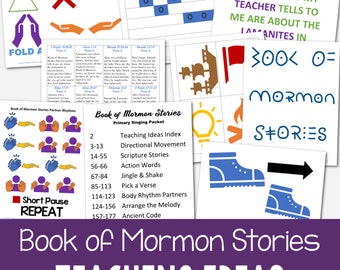 Book of Mormon Stories Teaching Ideas Primary Song Singing Time Lesson Plans 8 Ideas LDS Music Leader Helps Printable PDF Come Follow Me