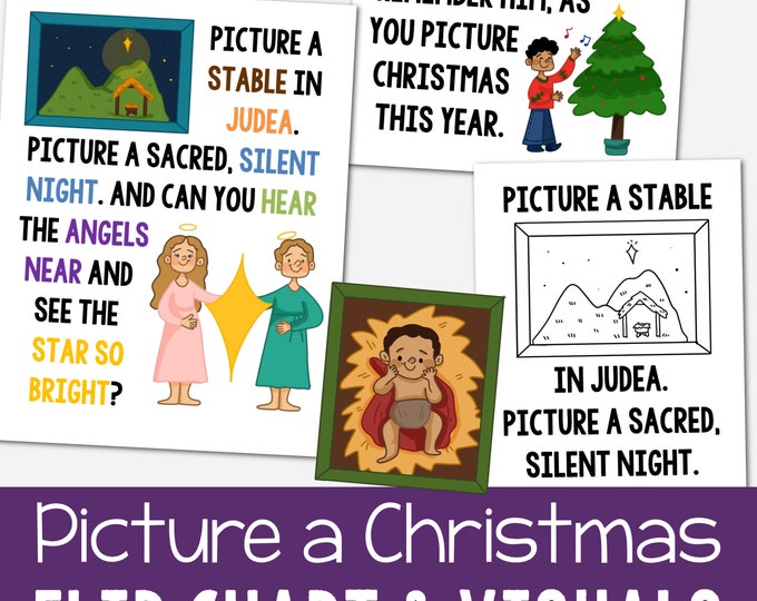 Picture a Christmas Flip Chart Visual Aids Printable Lyrics PDF