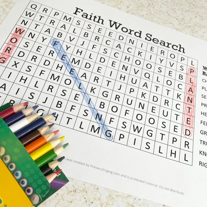 Faith Singing Time teaching packet including fun ways to teach this LDS song for Primary Music Leaders printables PDF song helps