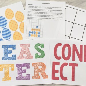 Easter Bingo & Connect 4 Singing Time Printable Review Game Lesson Plan Teaching Song Kids Activities LDS Primary Music Leaders Holiday Idea image 9