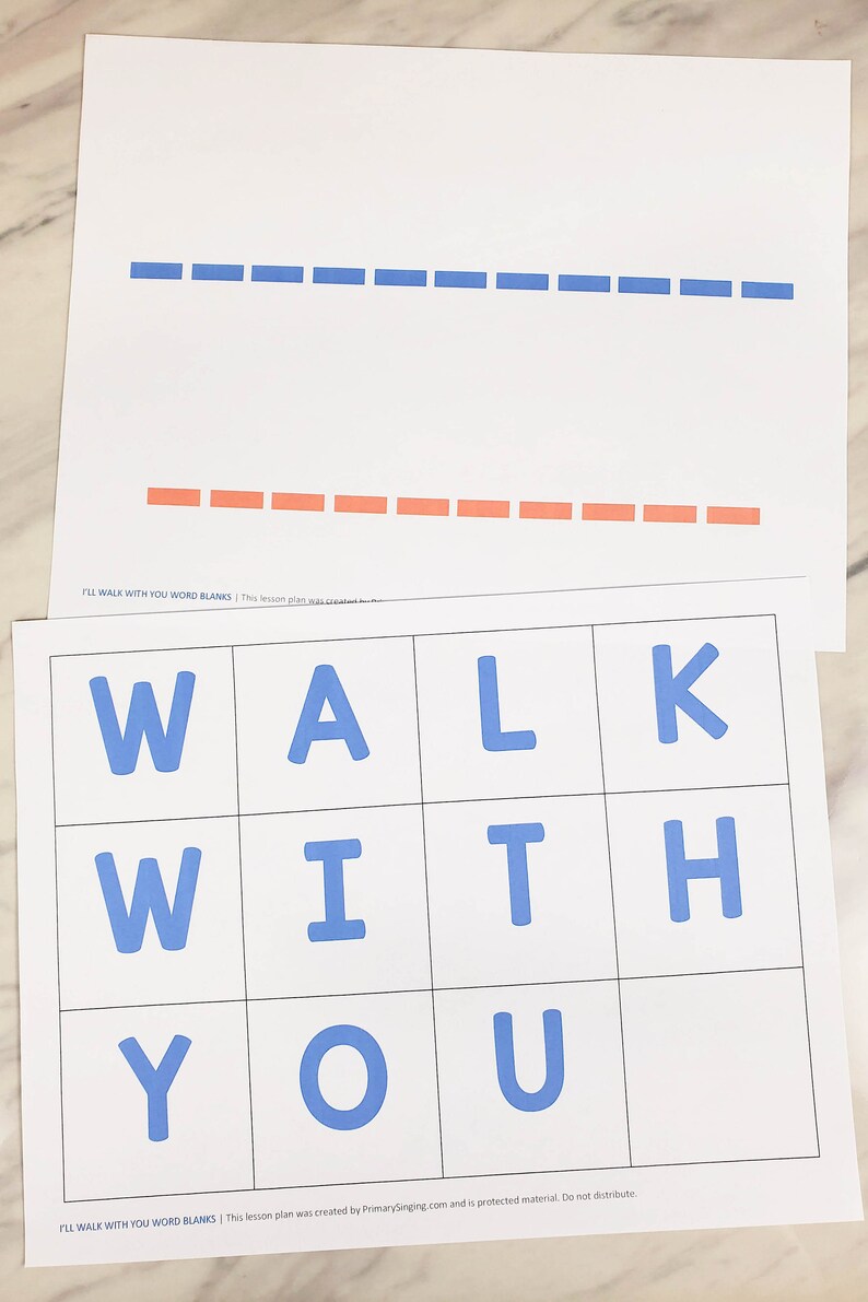 I'll Walk With You Singing Time Packet 6 Teaching Ideas & Flip Chart Printable PDF Lesson Plans Visual Aids for LDS Primary Music Leaders image 3