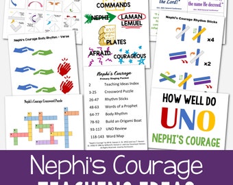 Nephi's Courage Teaching Ideas Primary Song Singing Time Lesson Plans 7 Ideas LDS Music Leader Helps Printable Book of Mormon Come Follow Me