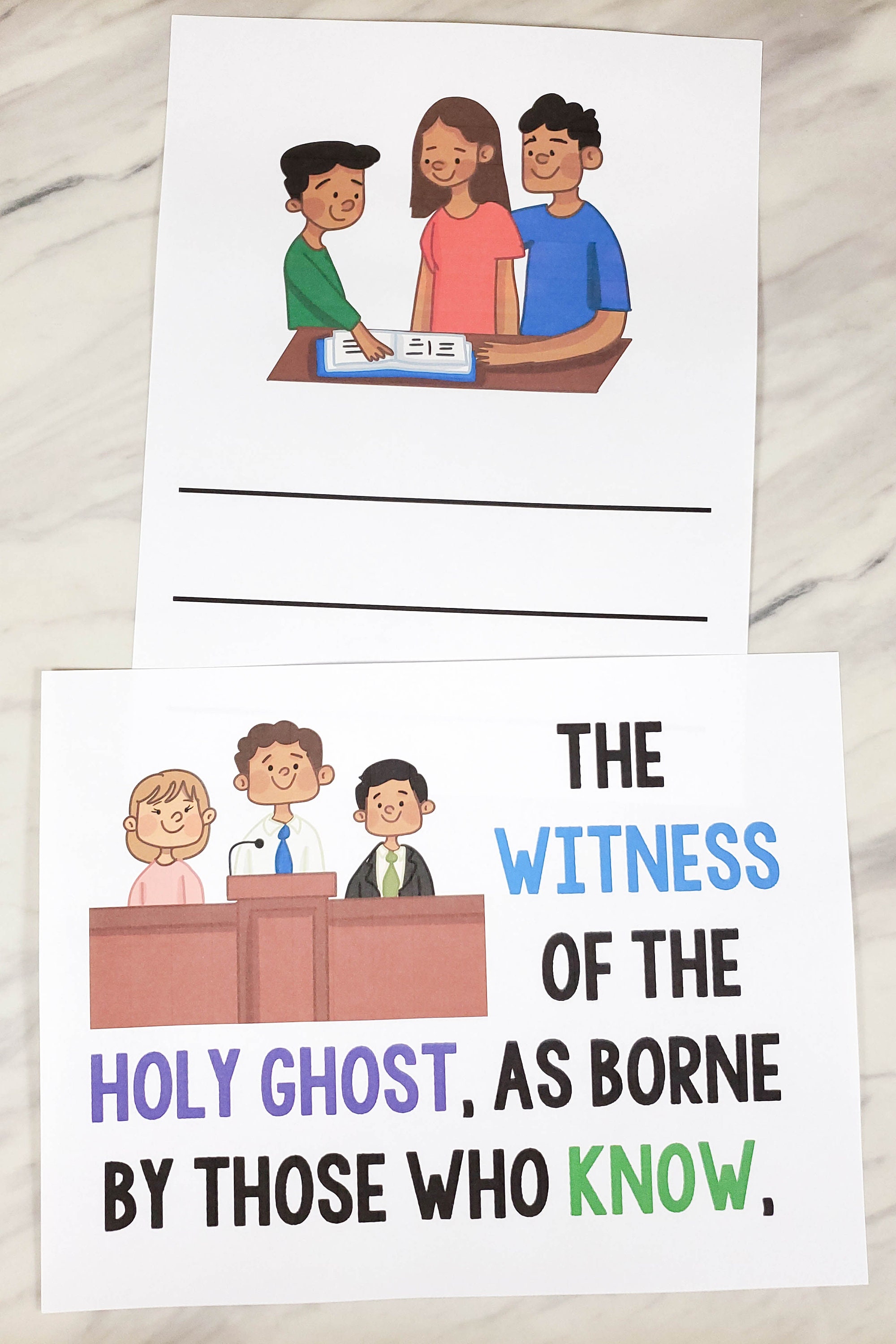 Testify Chart Testimony Flip Chart & Visual Aids Singing Time Come Follow Me Hymn ...