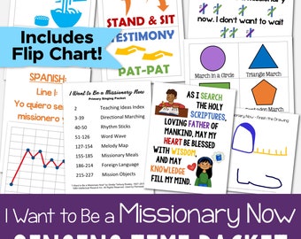 I Want to Be a Missionary Now Singing Time Packet 7 Teaching Ideas LDS Hymn Flip Chart Visuals PDF 2024 Come Follow Me Primary Music Leaders