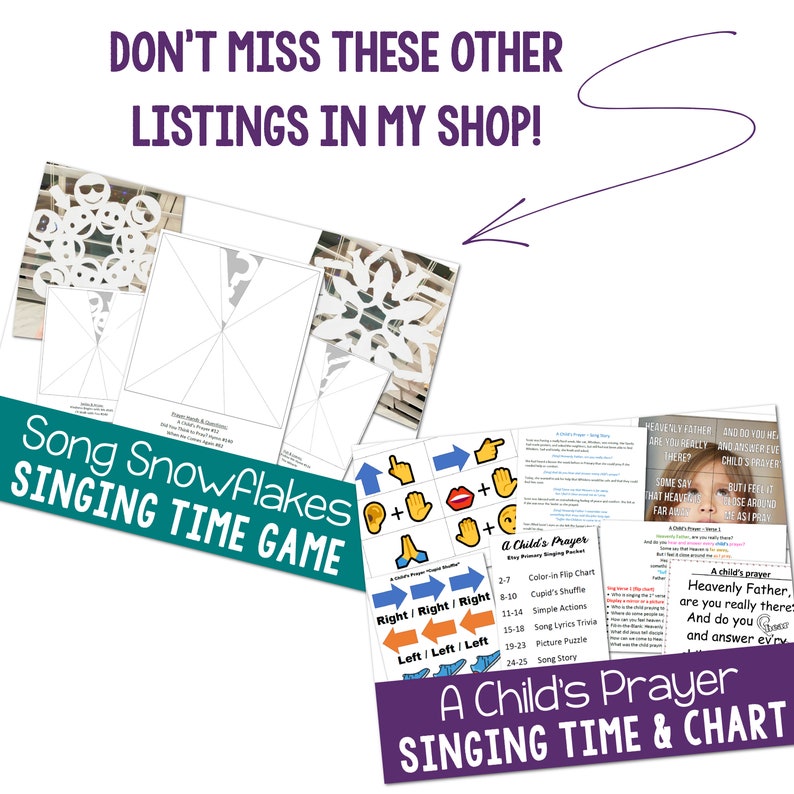 Come Follow Me Singing Time & Flip Chart 2023 LDS Primary Song 5 Printable Lesson Plans Music Leaders Chorister Teaching Helps image 10