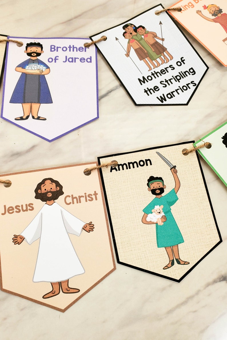 People of the Book of Mormon Hero Banner Printable Bulletin Board Accents Art Decorations LDS 2024 Come Follow Me Study Aids Illustrations image 6