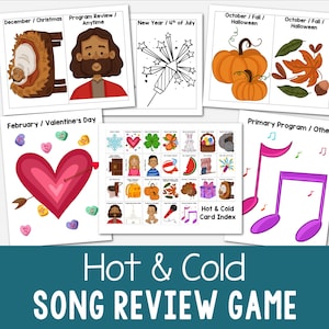 Hot & Kalte Singezeit Wiederholung Spiel No-Prep LDS Grundschule Musik Leiter oder Lehrer Unterrichtsplan Kinder Aktivität Ferien Anlässe Druckbare PDF
