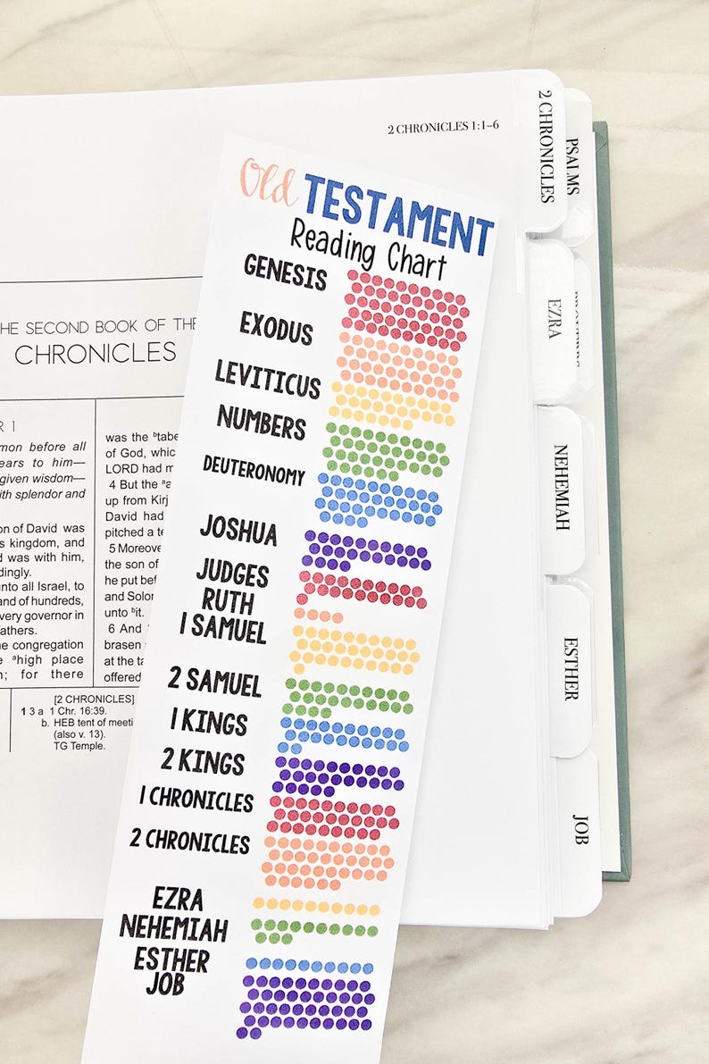 Old Testament Printable Reading Chart & Bookmark | LDS Come Follow Me ...