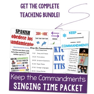 Keep the Commandments Teaching Ideas Primary Singing Time Lesson Plans 6 Activities LDS Music Leader Song Helps Printable PDF Come Follow Me image 8