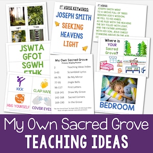 My Own Sacred Grove Teaching Ideas LDS Primary Song 7 PDF Printable Lesson Plans Ideas Music Leaders D&C Come Follow Me Angie Killian