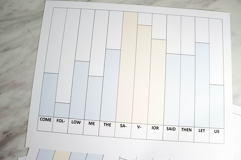 Come Follow Me Melody Bar Chart printable