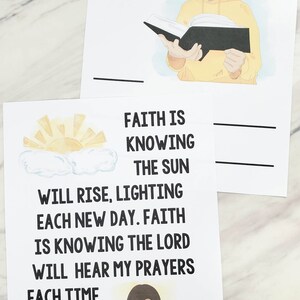 Faith Flip Chart Primary Song Visual Aids Teach LDS 2023 Come Follow Me Slideshow Black and White Color Printable PDF Music Leader image 5