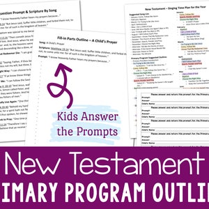 Primärprogrammanus 2023, disposition för Nya testamentet, frågeställningar för LDS Primärmusikledare och presidentskapet, presentation i PDF-format