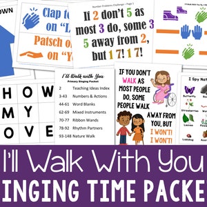 I'll Walk With You Singing Time Packet 6 Teaching Ideas & Flip Chart Printable PDF Lesson Plans Visual Aids for LDS Primary Music Leaders image 1