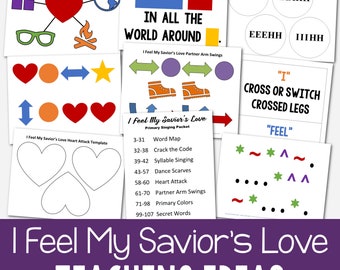 I Feel My Savior&#39;s Love Teaching Ideas 8 Primary Come Follow Me Lesson Plans and Song Helps Singing Time LDS Music Leaders Chorister PDF