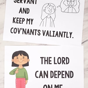 I Will Be Valiant Flip Chart Visual Aids Singing Time Come Follow Me Illustrations Lyrics Slideshow Printable PDF Primary Book of Mormon LDS image 5