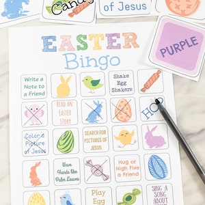 Easter Bingo & Connect 4 Singing Time Printable Review Game Lesson Plan Teaching Song Kids Activities LDS Primary Music Leaders Holiday Idea image 5