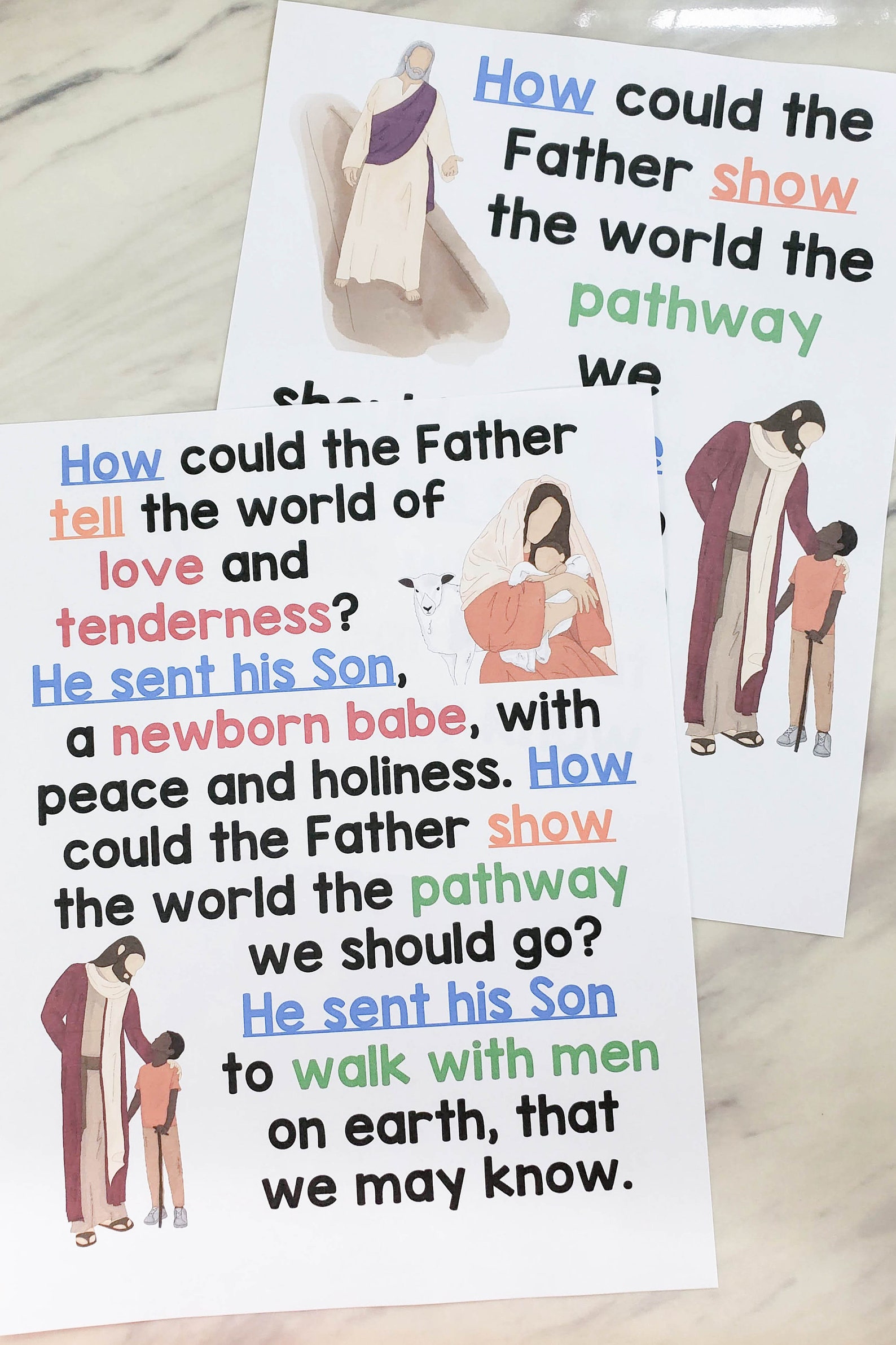 He Sent His Son Flip Chart & Visual Aids Teach Come Follow Me Song