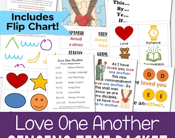 Love One Another Singing Time Packet 8 Teaching Ideas & Flip Chart Printable PDF Lesson Plans Visual Aids for LDS Primary Song Music Leaders