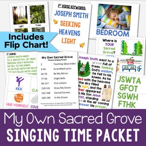 My Own Sacred Grove Singing Time Flip Chart LDS Primary Song 7 Printable Lesson Plans Ideas Music Leaders D&C Come Follow Me Angie Killian