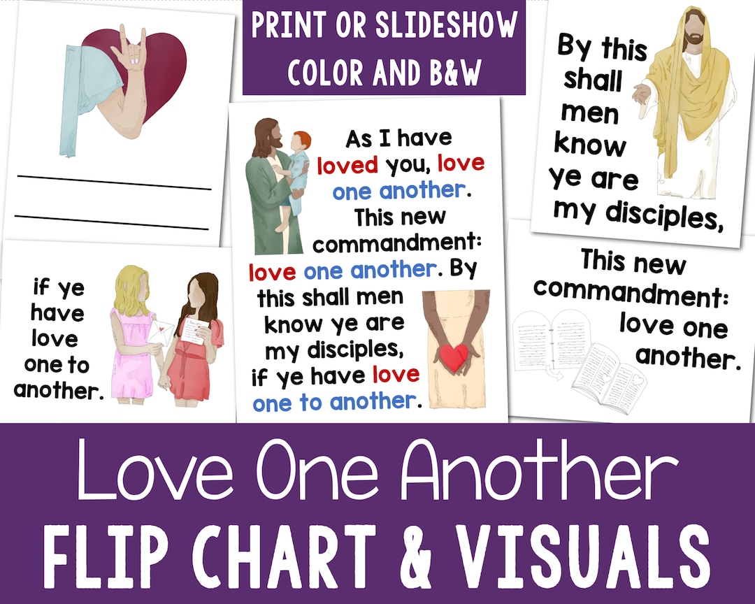 Love One Another Flip Chart LDS Song Visual Aids Printable PDF
