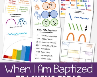 When I Am Baptized Teaching Ideas 7 Singing Time Activities Printable Lesson Plans LDS Primary Music Leaders PDF Come Follow Me