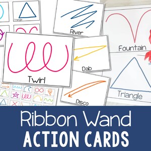 Ribbon Wand Action Cards for Singing Time PDF Printable - Etsy